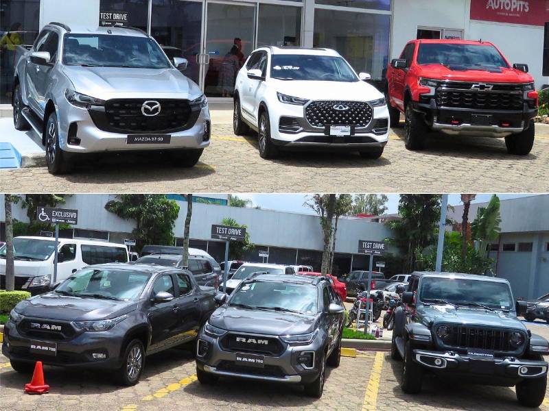 La amplia gama de vehículos incluye desde compactos y sedanes, hasta SUVs, pickups y camiones.