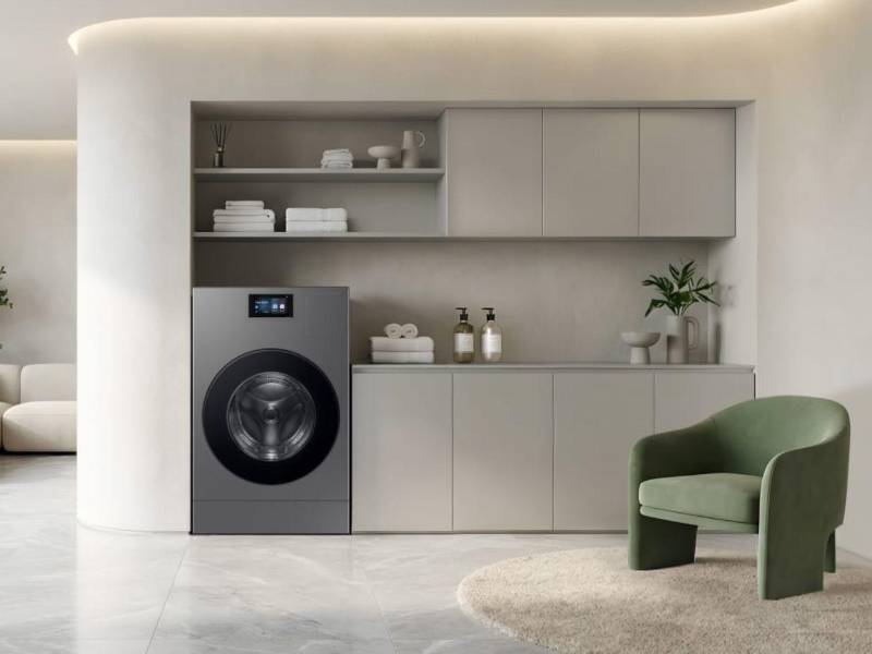 La Bespoke AI Laundry Combo 2026 utiliza múltiples sensores para optimizar el rendimiento de cada carga.