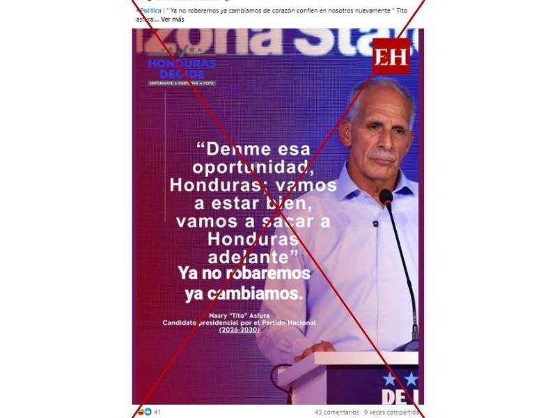 Captura de pantalla a una publicación de Facebook hecha el 28 de octubre de 2025.