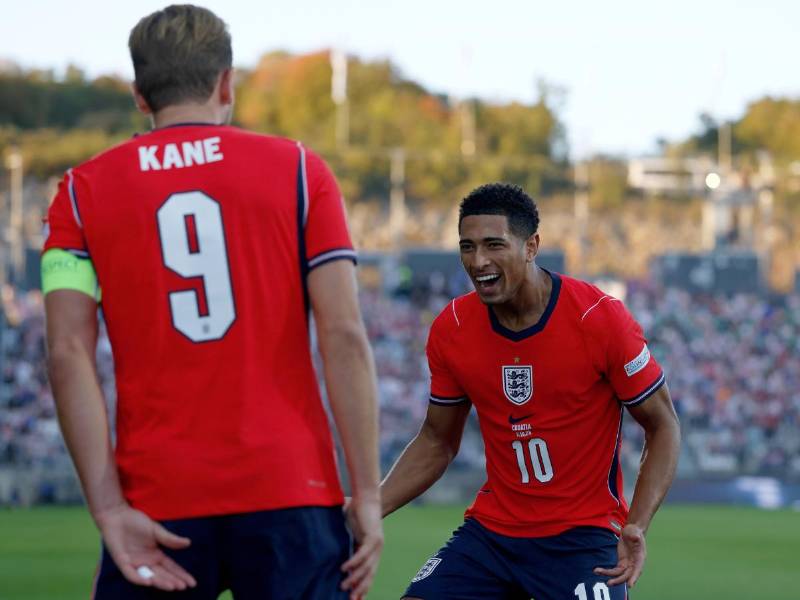 Harry Kane anotó un doblete en la victoria de Inglaterra contra Croacia. Foto EFE.