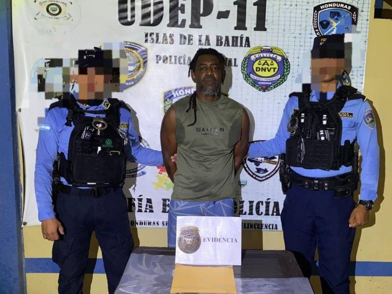 La Policía reportó la captura de supuesto microtraficante en Roatán.