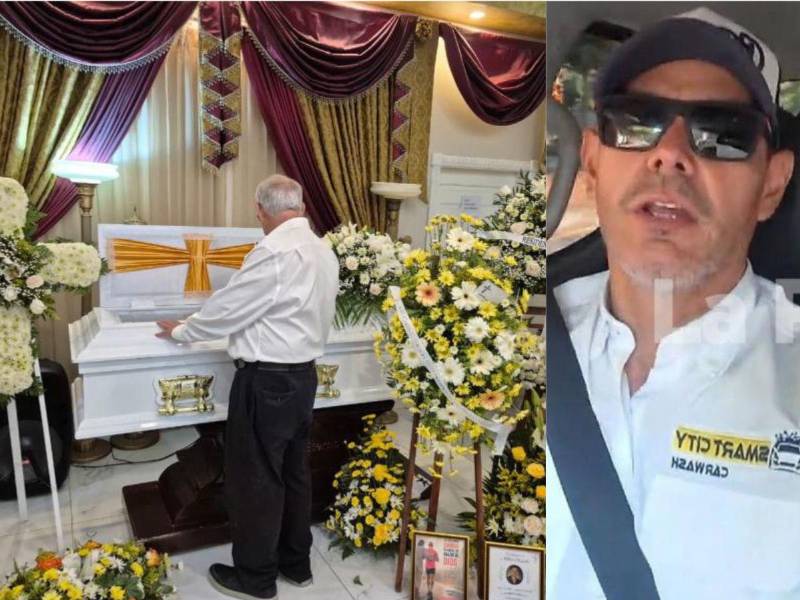 Don Milton Rápalo, un empresario ceibeño, frente al cuerpo de su hijo, a quien recordará como un hombre emprendedor en los negocios y amante del arte y los deportes.