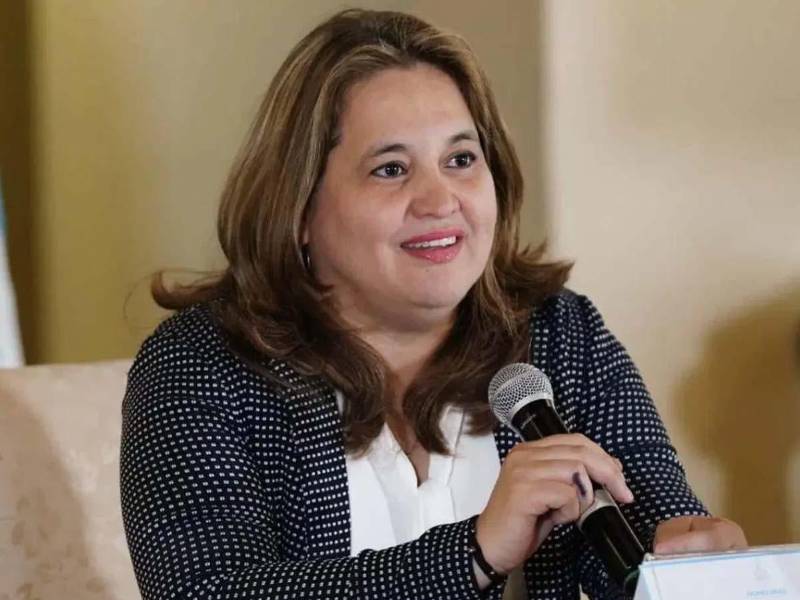 Julissa Villanueva, exviceministra de Seguridad, durante una comparecencia pública. Foto de archivo.