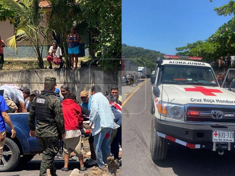 La Cruz Roja de Honduras llegó al lugar de los hechos para brindar asistencia a los afectados.