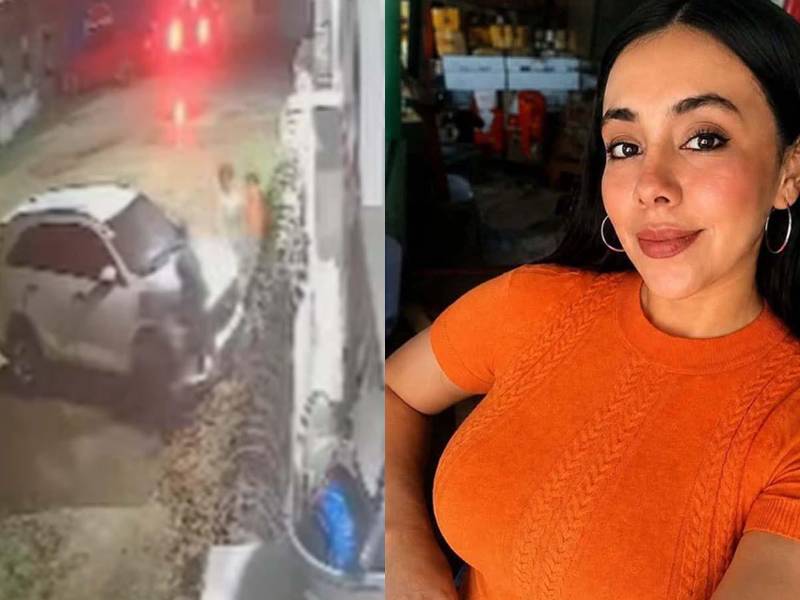 La escena del ataque quedó registrada en cámaras de seguridad, que muestran el momento en que los dos hombres encapuchados interceptaron a Daniela Ramos.