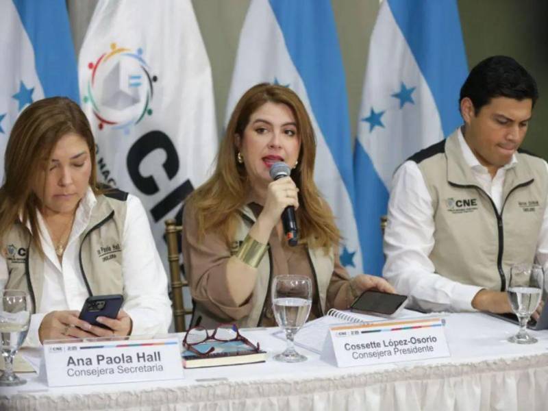 Consejeros del Consejo Nacional Electoral (CNE).