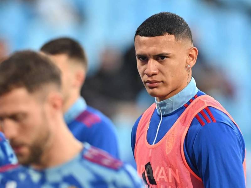Kervin Arriaga en uno de los entrenamientos con el Real Zaragoza.