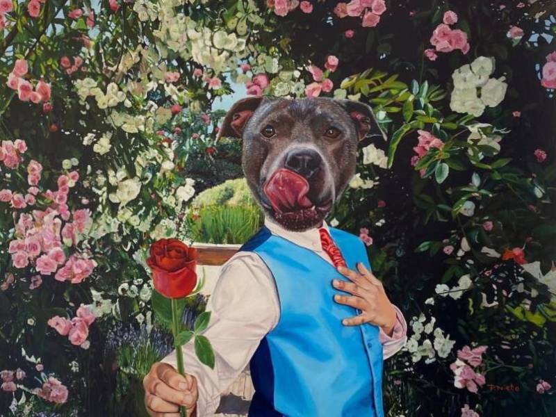 Todo para ti, mixta: acrílico, óleo sobre lino (2021).