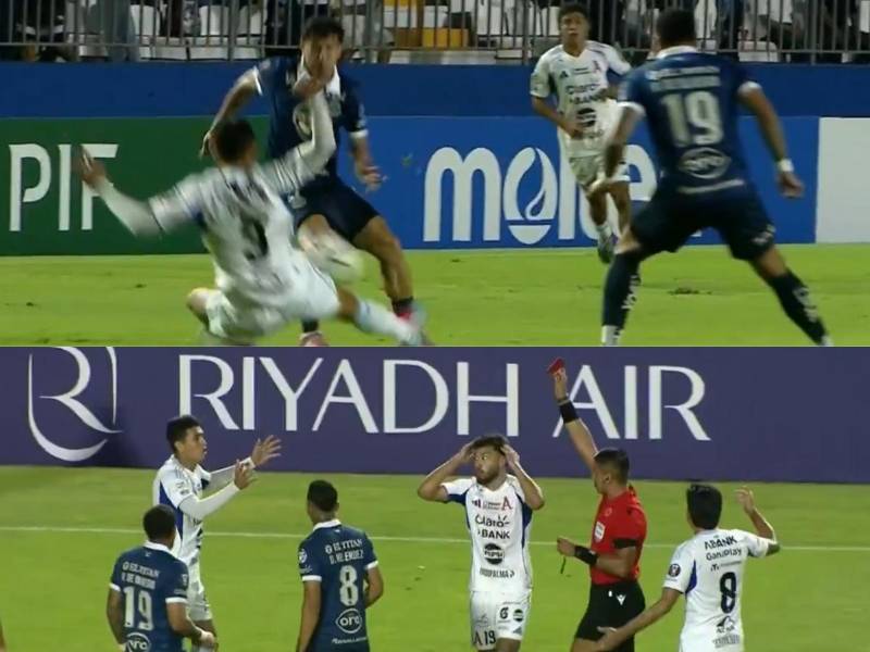 El defensor de Alianza fue expulsado iniciando el partido frente a Motagua.