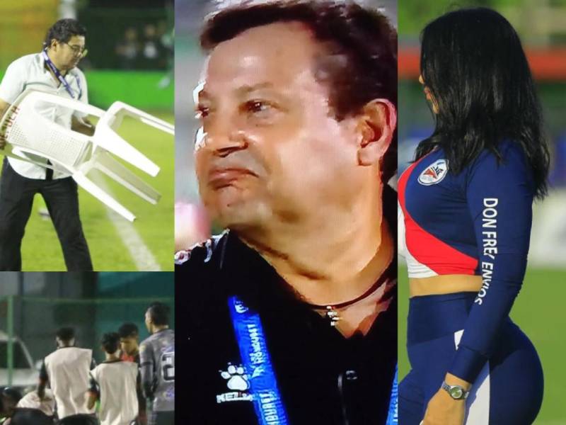 Las imágenes del polémico triunfo que obtuvo CD Choloma ante Real España en un partido donde el DT de la máquina hizo su show al extremo de renunciar.