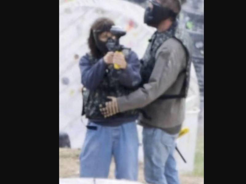 Los exesposos durante la fiesta de cumpleaños de su hijo Samuel.