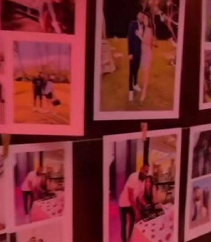 En la decoración se pudieron ver varias fotografías de los lindos momentos que han vivido tanto Álvarez como Madeline.
