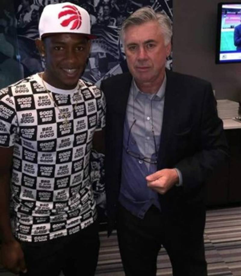 El hondureño también compartió con el entrenador italiano Carlo Ancelotti.