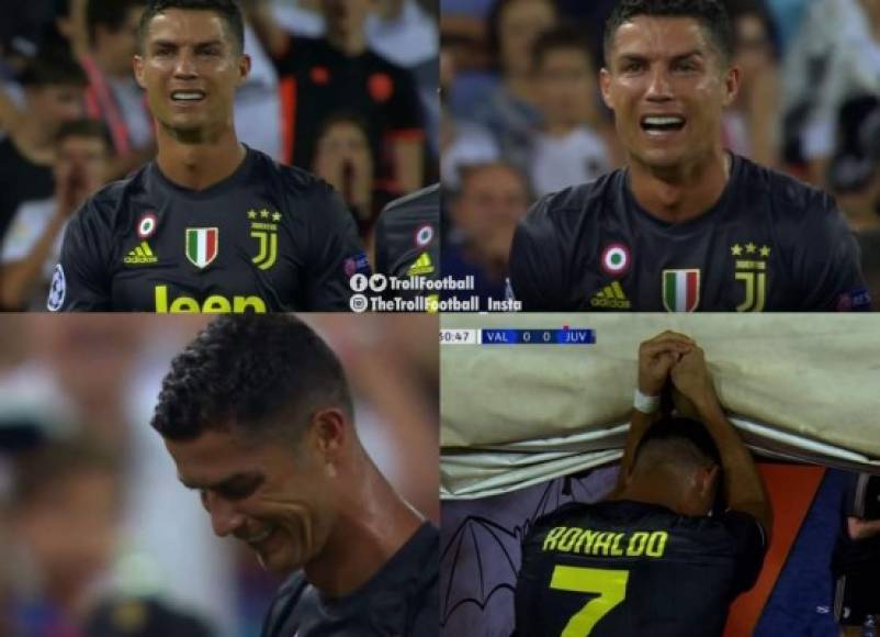 Las lágrimas de Cristiano Ronaldo tras ser expulsado ante el Valencia.