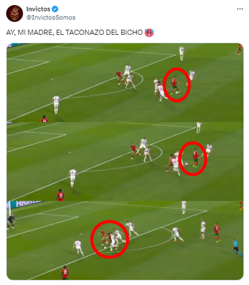 Asimismo, fue provista de una tremenda jugada. Un taconazo que para mala fortuna no terminó en gol. 