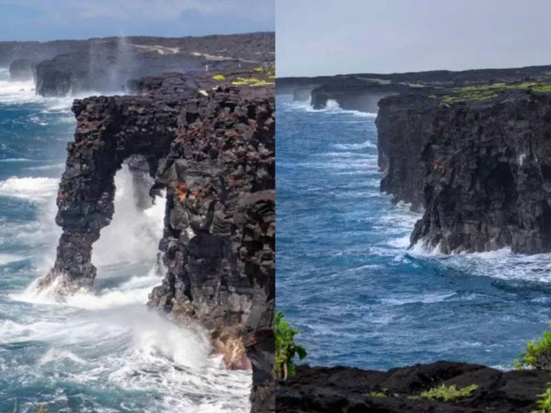 La formación natural, de unos 27 metros de altura, había resistido durante más de cinco siglos en la costa de la Isla Grande.