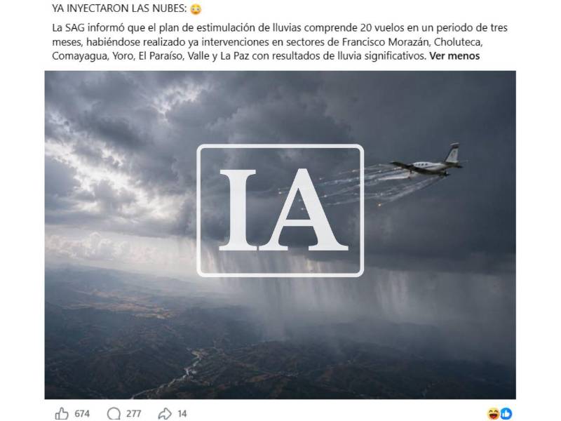 Captura de pantalla a una publicación de Facebook, hecha el 29 de septiembre de 2026.