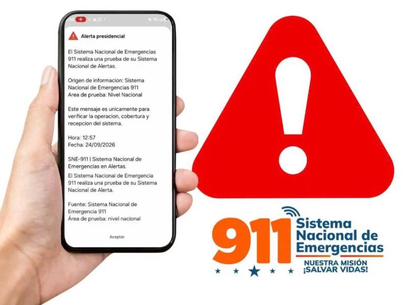 Prueba de alerta del Sistema Nacionl de Emergencia