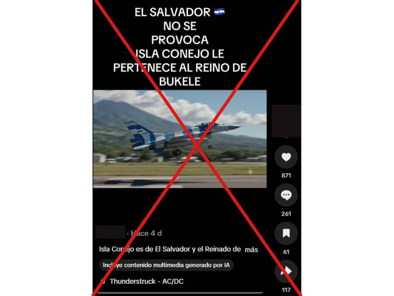 Captura de pantalla a una publicación de TikTok, hecha el 23 de julio de 2026.