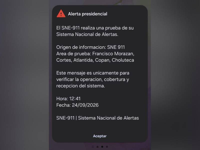 Las autoridades aclararon que las notificaciones forman parte de un ejercicio técnico y no corresponden a una emergencia real.