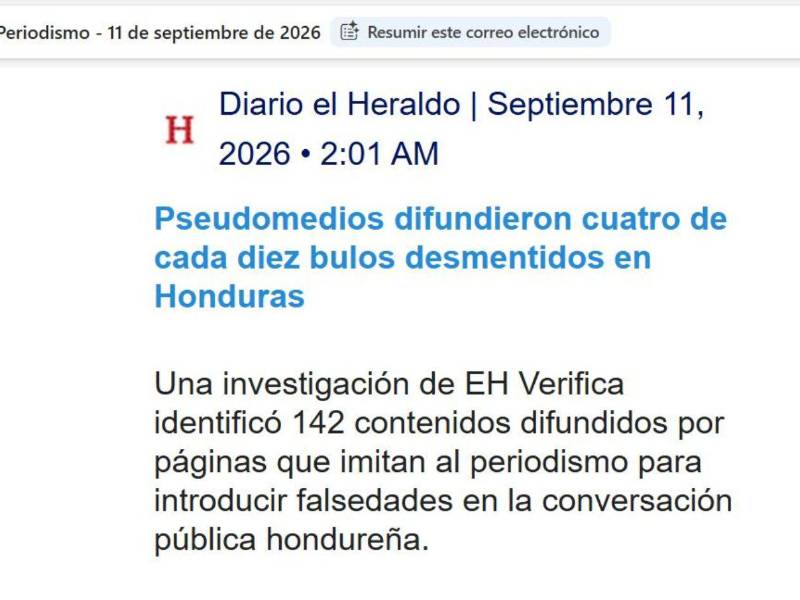 Captura de pantalla del boletín compartido por la SIP.