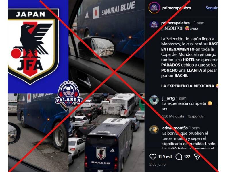 Captura de pantalla a una publicación de Instagram, hecha el 11 de junio de 2026.