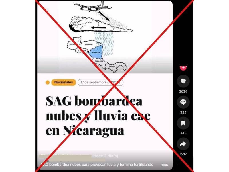 Captura de pantalla a una publicación de TikTok, hecha el 21 de septiembre de 2026.