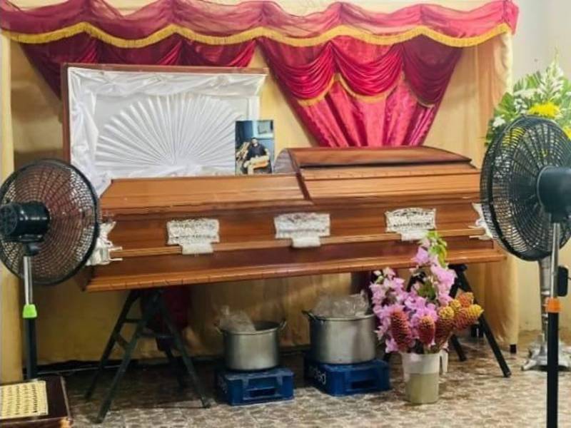 Velatorio de Joshua Rodríguez, primo de los hermanos Banegas Padilla.