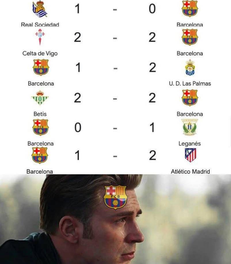 Barcelona es humillado: los crueles memes tras remontada del Atlético