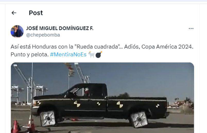 ”ChepeBomba” de Panamá se mofó de la Selección de Honduras mediante sus redes sociales.