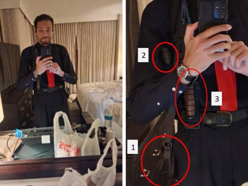 La selfie que Cole Allen se tomó frente al espejo de su cuarto minutos antes del ataque en la Cena de Corresponsales.