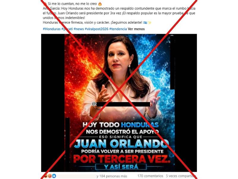 Captura de pantalla a una publicación de Facebook, hecha el 27 de julio de 2026.