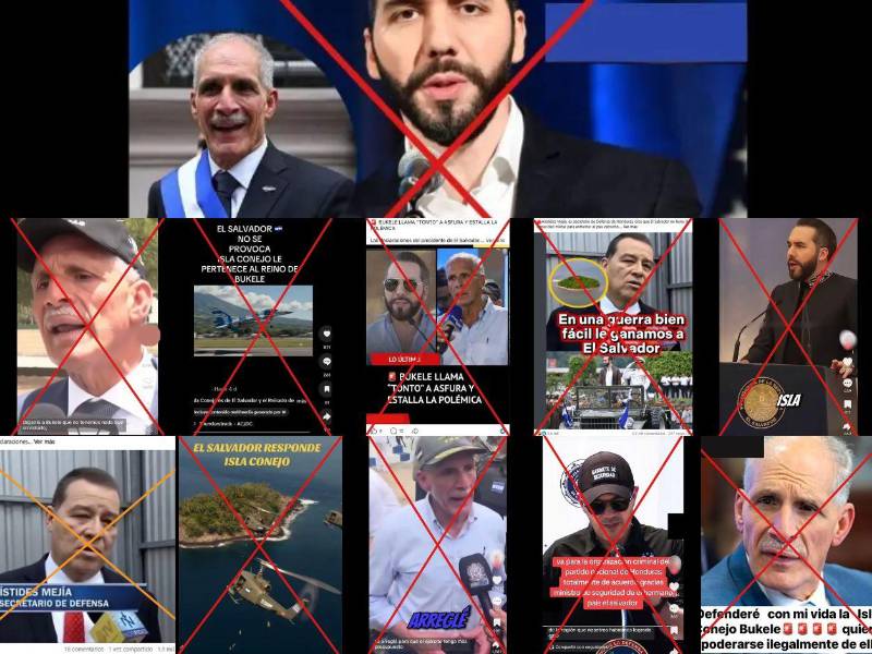 Collage de capturas de pantalla a verificaciones hechas por LA PRENSA.