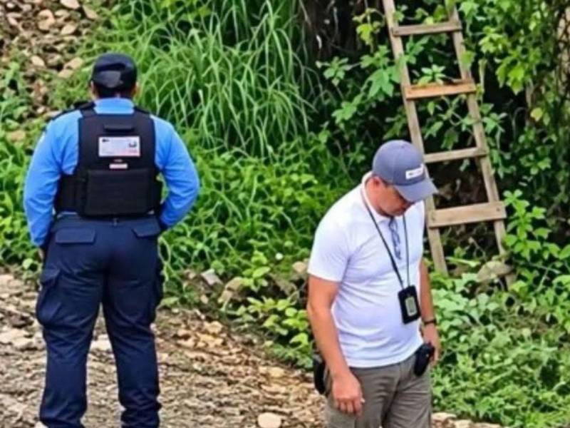 Escena donde fueron asesinados dos hombres en Nueva Arcadia, Copán.