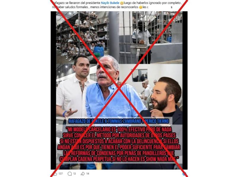 Captura de pantalla a una publicación de Facebook, hecha el 21 de octubre de 2026.