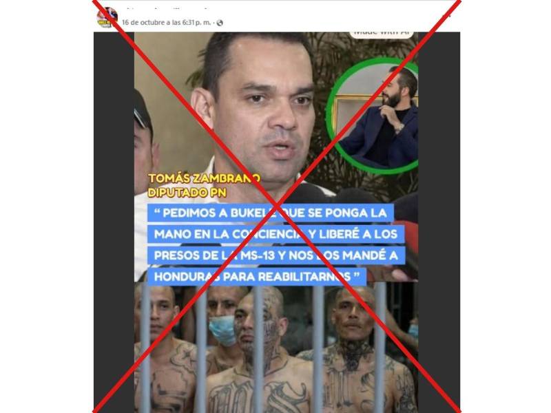 Captura de pantalla a una publicación de Facebook, hecha el 20 de octubre de 2026.