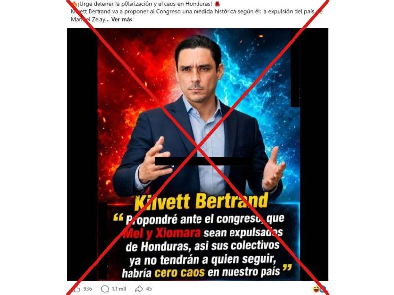 Captura de pantalla a una publicación de Facebook, hecha el 20 de agosto de 2026.