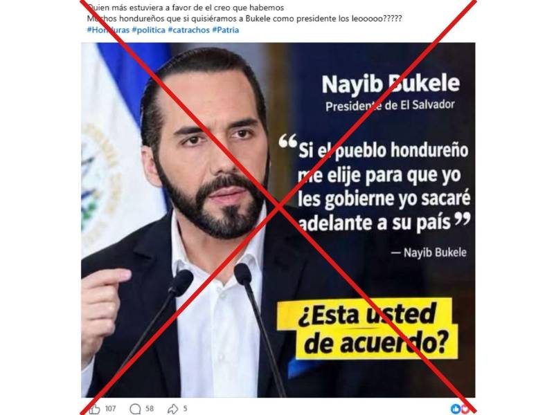 Captura de pantalla a una publicación de Facebook, hecha el 6 de octubre de 2026.