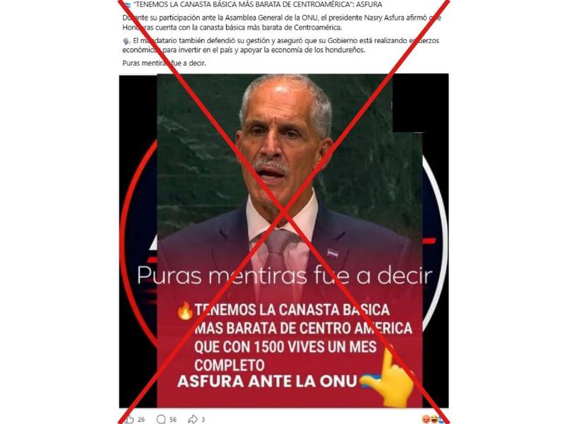 Captura de pantalla de una publicación de Facebook, hecha el 24 de septiembre de 2026.