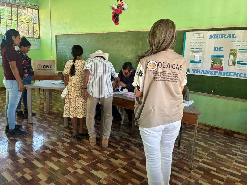 La MOE-OEA reiteró su llamado al CNE a agilizar el conteo de votos y garantizar la transparencia del proceso.