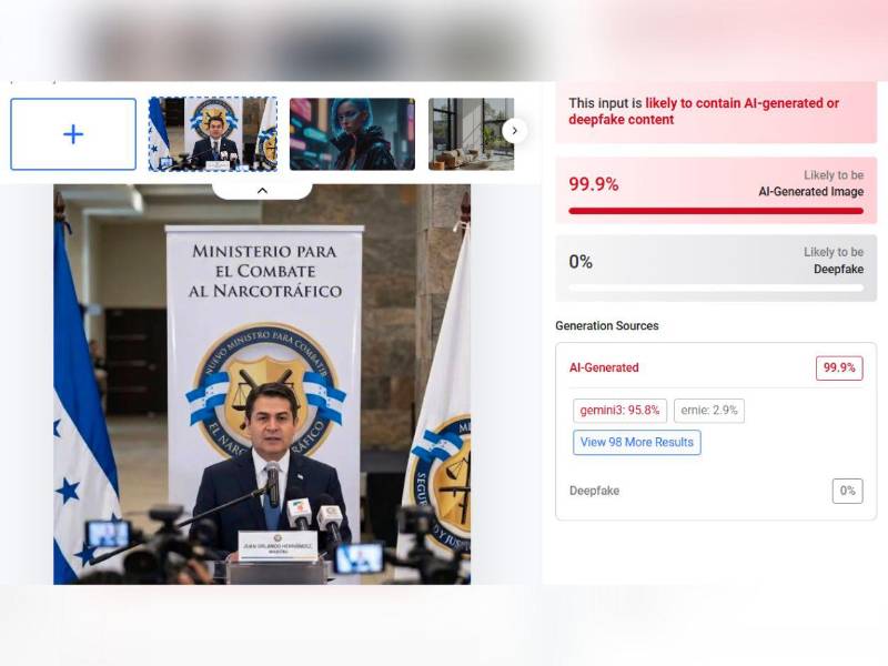 Captura de pantalla al análisis de HiveModeration, hecha el 3 de agosto de 2026.