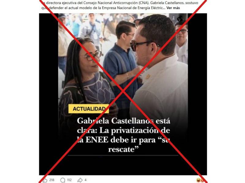 Captura de pantalla a una publicación de Facebook, hecha el 25 de agosto de 2026.