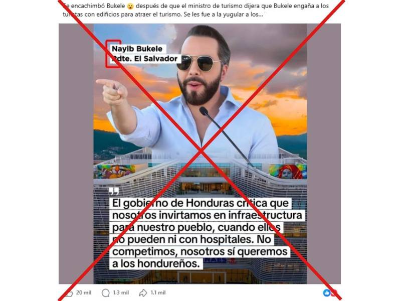 Captura de pantalla a una publicación de Facebook, hecha el 12 de octubre de 2026.