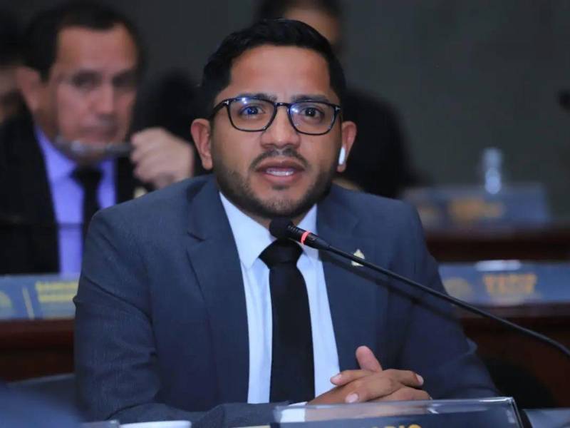 Mario Portillo, diputado del partido Libertad y Refundación (Libre), durante una sesión legislativa.