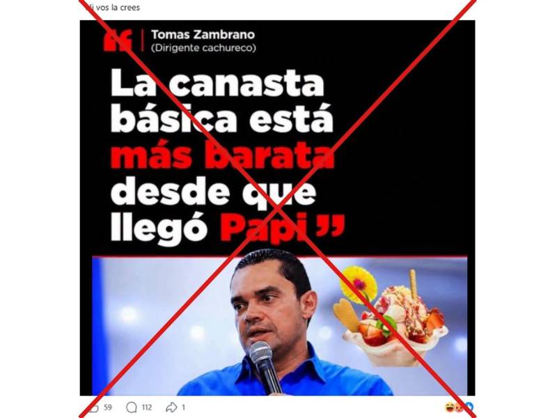 Captura de pantalla a una publicación de Facebook, hecha el 4 de agosto de 2026.