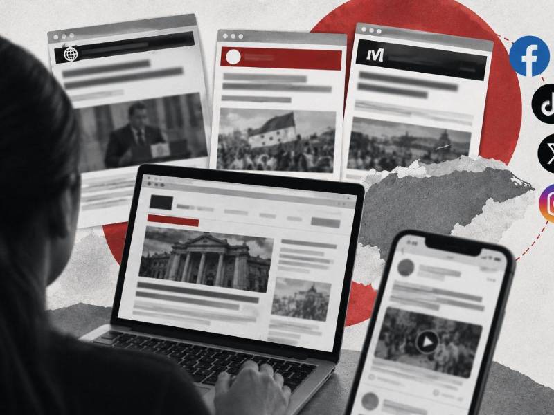 Detrás de una apariencia informativa, páginas que simulan ser medios de comunicación introducen falsedades en la conversación pública.