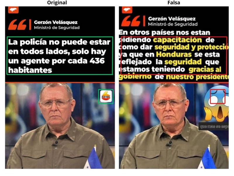 Cuadro comparativo entre el arte original y el falso.