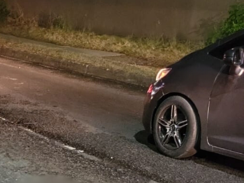 Escena en la que fue atropellada una anciana de 79 años, en Tegucigalpa.