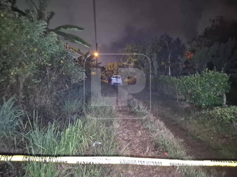 Los cadáveres quedaron a un costado de la calle entre la maleza y muy cerca uno del otro.