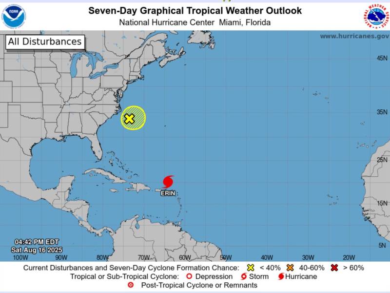 El huracán Erin deja fuertes lluvias en el Caribe: ¿cuál es su trayectoria?
